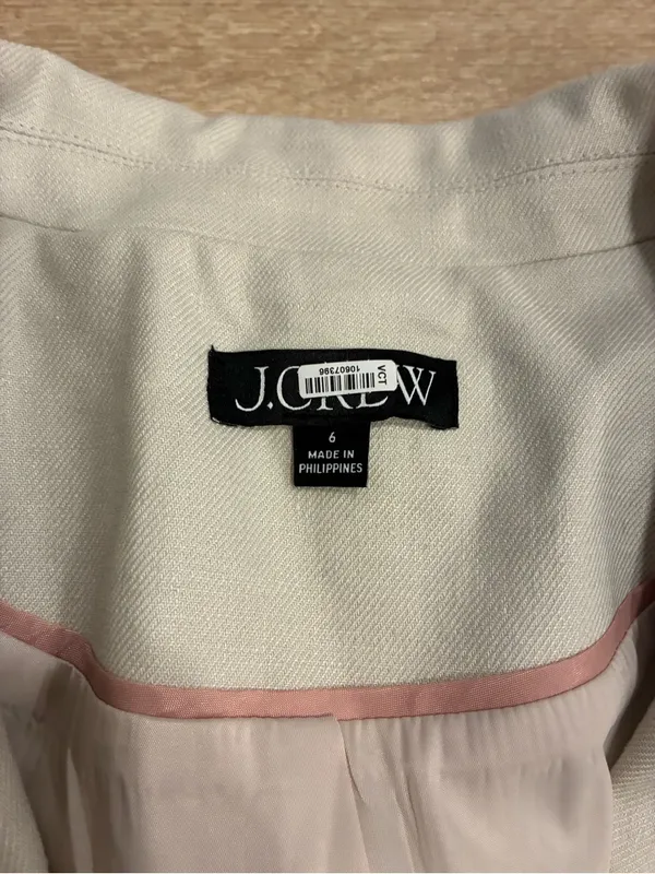 J. Crew Women’s Classic Two Button Blazer Stretch Linen Blend Size 6 - Image 3