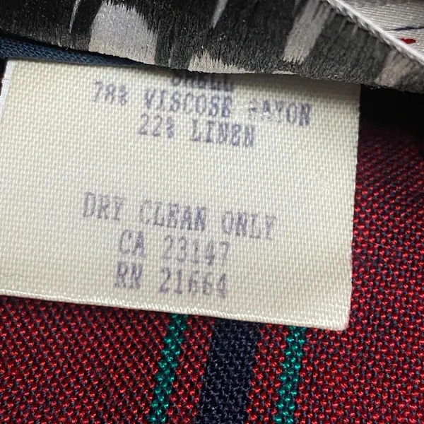 Vintage Talbots Tartan Pleated Midi Skirt Women Sz 10 P Blue Red Y2K Linen Blend - Image 2