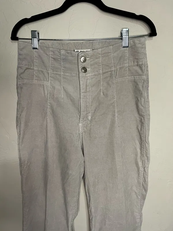 We The Free‎ People Jayde Cord High Rise Flare Cream Pants - Image 6