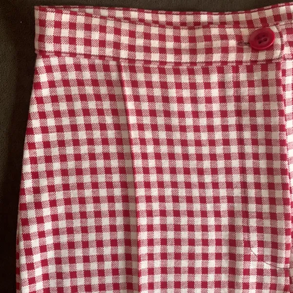 Red checkered pants from Free People SZ 6 - Image 3