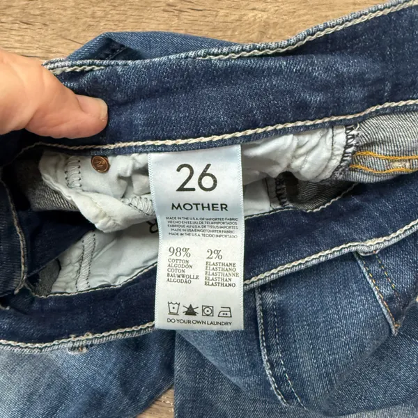 MOTHER the vamp jeans rough it‎ up size 26 - Image 7
