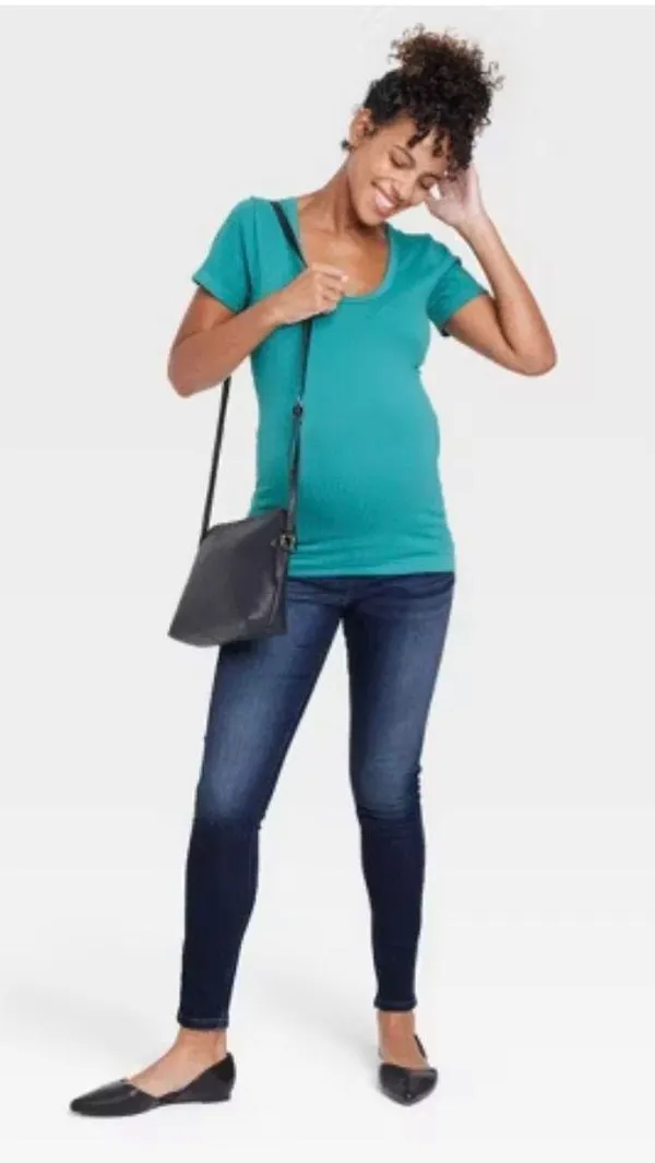 Over The Belly Skinny Maternity Jeans - Isabel Maternity byIngrid super stretch - Image 4