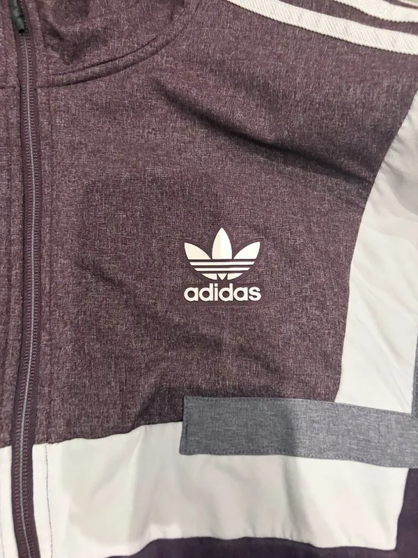 Adidas Women's Large Purple Zip Up Hoodie Sweatshirt - Image 3