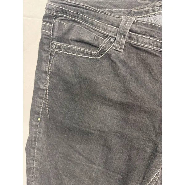 Seven For All Mankind Charcoal Bootcut Jeans Women's 14 White Stitching EUC - Image 5