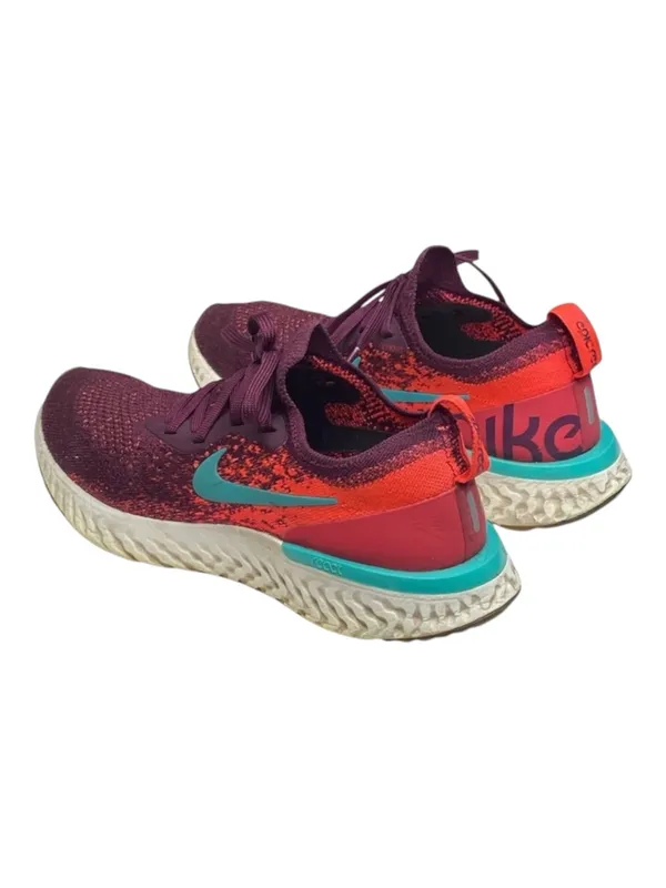 Nike ✔︎ Epic React Flyknit Running Shoes Sneakers ✔︎ Bordeaux Hyper Jade ✔︎ 7.5M - Image 6