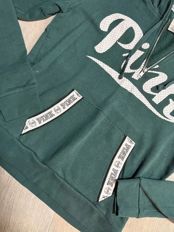 PINK Victoria's Secret quarter zip hoodie - Image 4