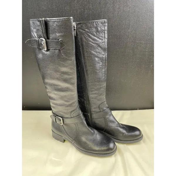 Franco Sarto Women's Black Leather Riding Boots/Shoes Size 6.5 SKU 5263 - Image 3