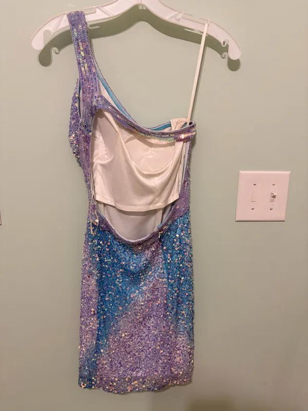 Be Social Sequence Hoco Dress Purple Size 4 - Image 3