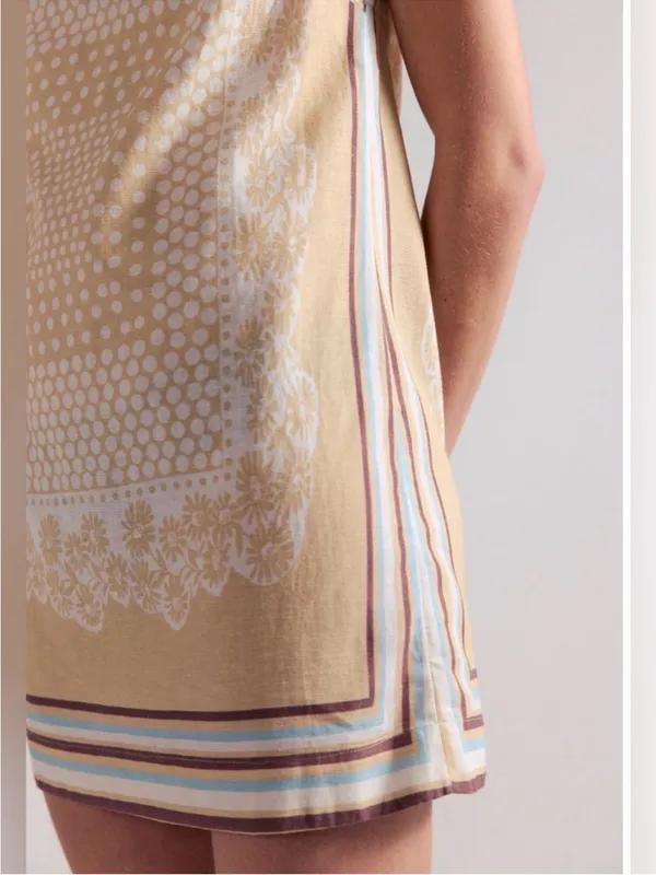 Free People On The Dot Mini Dress in Latte Combo NWT - Image 3