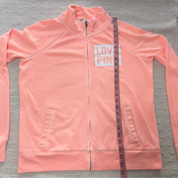 Victoria's‎ Secret PINK Full Zip Athletic Jacket Orange Size M - Image 7