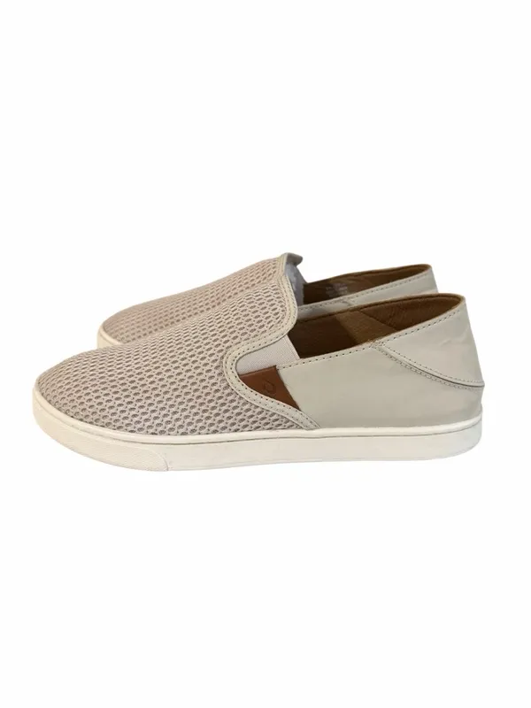OluKai Pehuea Breathable Slip-On Shoes Tapa Cream Size Women’s 9 - Image 4