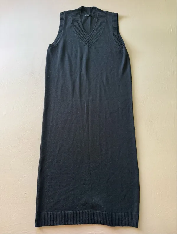 Third Wool Blend Sleeveless Maxi Knit Dress - Image 5