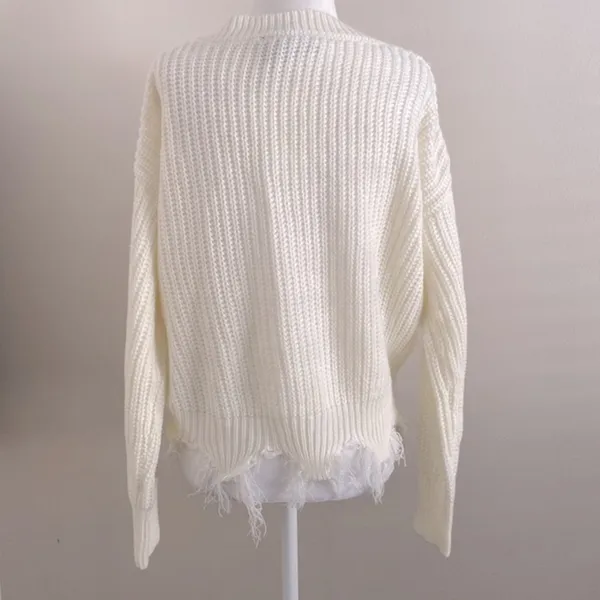 NWOT Polly & Esther loose cable knit distressed cardigan - Image 5