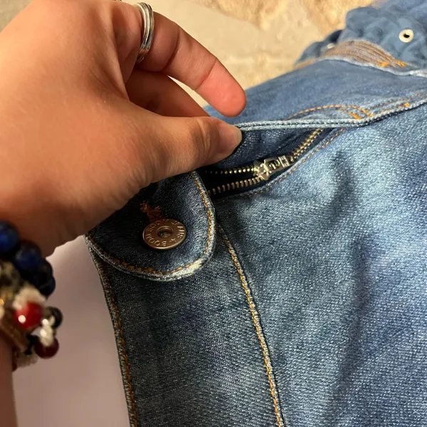 Boom Boom Jeans Vintage Y2K Denim Ruffle Layered Mini Skirt Medium M Studded - Image 3