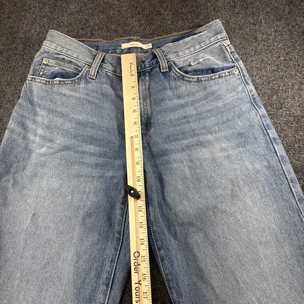 Levi's 94 Baggy Jeans Women's 27 Light Wash Distressed Wide Leg Y2K Denim - Image 5