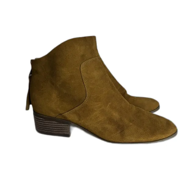 Lucky Brand Boots Womens Size 9.5M Suede Block Heel Ankle Zip‎ Western Shoes - Image 4