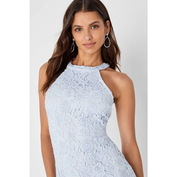 Lulus Love Poem Light Blue Lace Mini Dress Party Cocktail Romantic XS NWT - Image 2