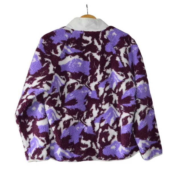Liv Outdoor Pullover Fleece Women Small Purple White Excellent Snap Mock Neck - Image 5