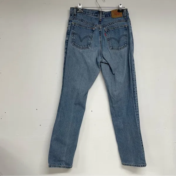 Levi’s Vintage 550 Classic Relaxed Straight Leg Jeans Womens 12 Blue 90s Denim - Image 7