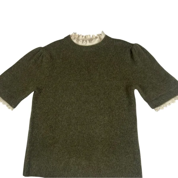 Zara Alpaca Wool Short Sleeve Sweater Large New with Tags - Image 6