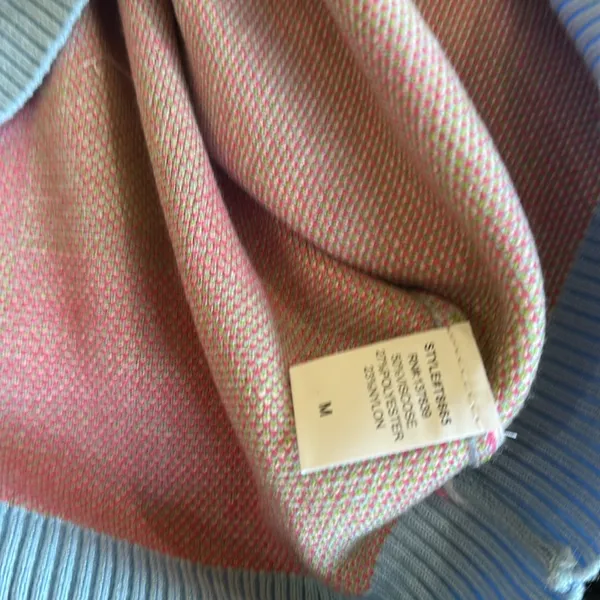 NWT Luna Ivy X Anthropologie Blue Checkered Strawberry Pullover Sweater Farm M - Image 11