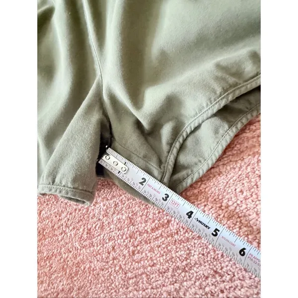 Madewell Women’s Olive Green Pull-On Casual Shorts Size S Pockets - Image 5