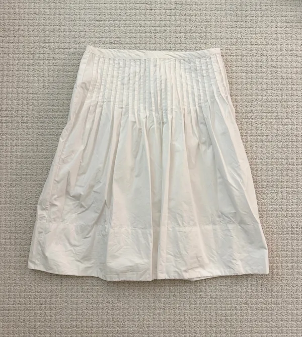 Free People White Pleated Midi Skirt - Image 4