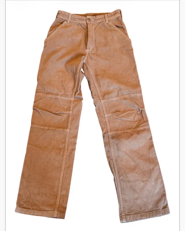 Brandy Melville Tan Corduroy Pants High Rise High Waisted S - Image 2