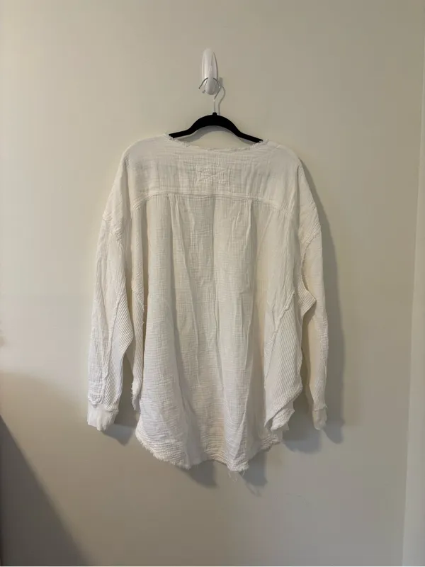 Free People We The Free‎ Oversized Plato Santo Gauze Top Medium - Image 3