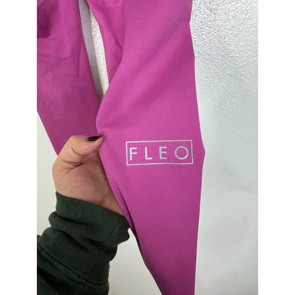 Fleo Magenta Pink High Waisted Athletic Leggings‎ Womens Small Workout Yoga - Image 4