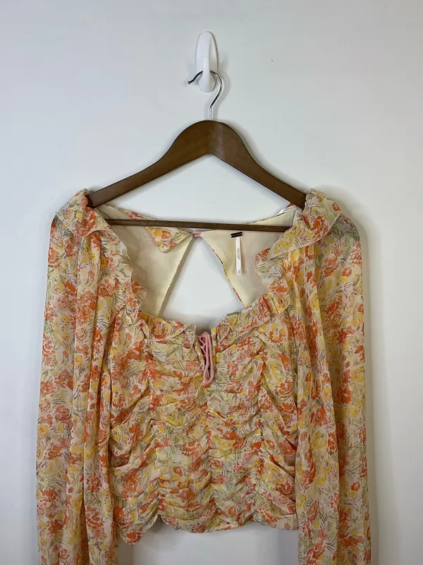 Free People Mabel Floral Print Top Size Medium - Image 2