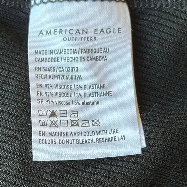 NWOT American Eagle Soft & Sexy Ribbed Black Sleeveless Peplum Top size S - Image 11