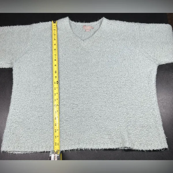 J. Crew Size XL 100% Acrylic Blue V-Neck Sweater - Image 4