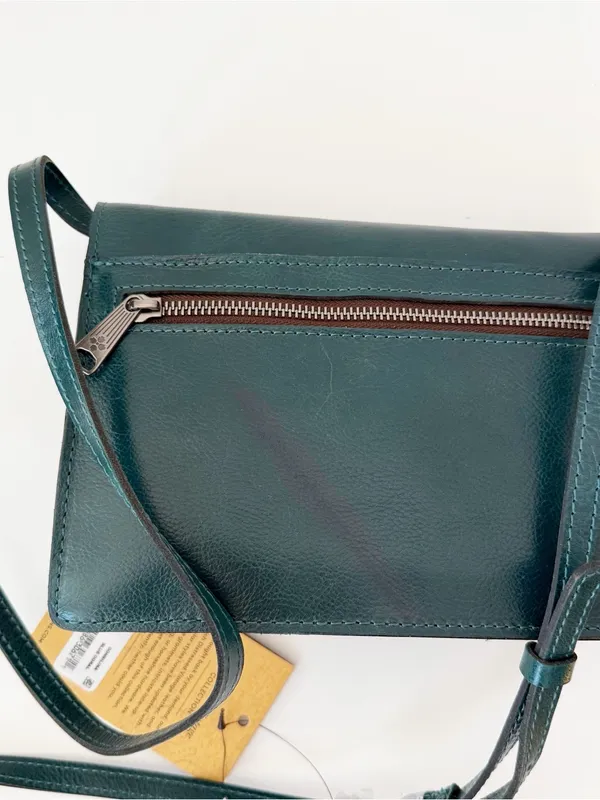Patricia Nash Consilina Leather Crossbody Blue Coral - Image 6