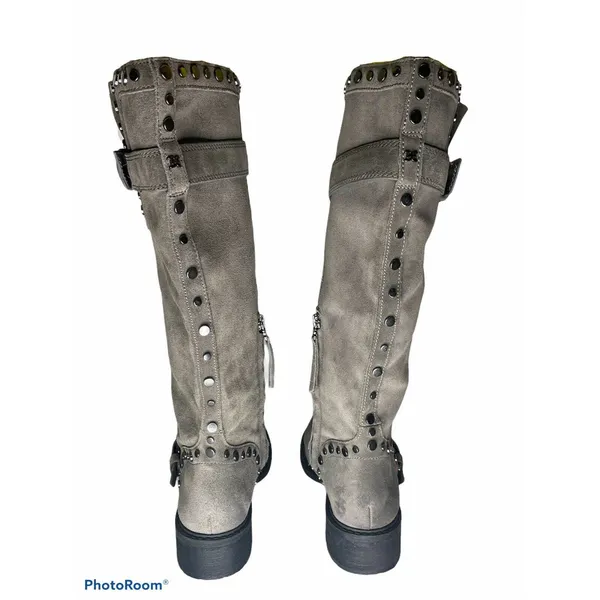 Sam Edelman Deryn Boot grey‎ suade studs 8.5 NEW - Image 3