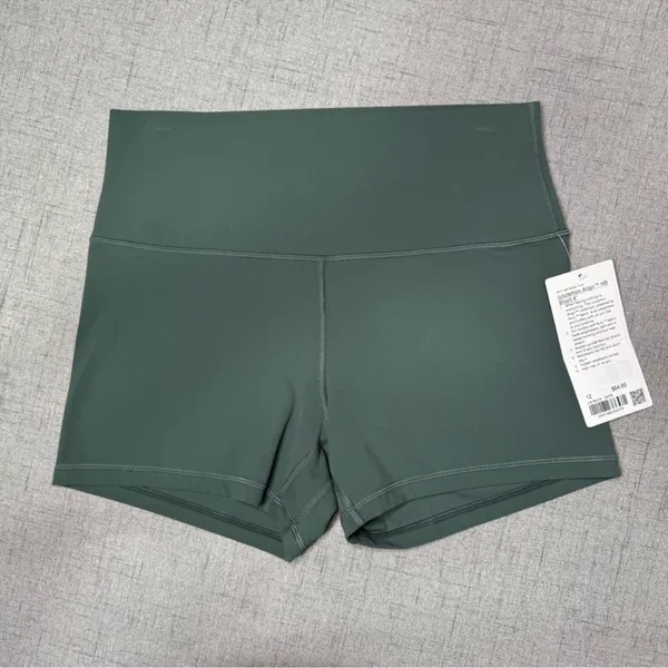 Lululemon Align Short High Rise Bike Shorts Dark Forest Green 12 NWT - Image 4