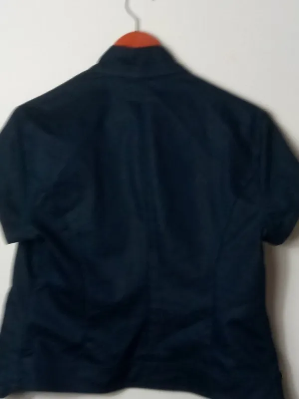 Uniform JPR M Bolero Denim Dark Blue Ruffle Waist Jacket - Image 2