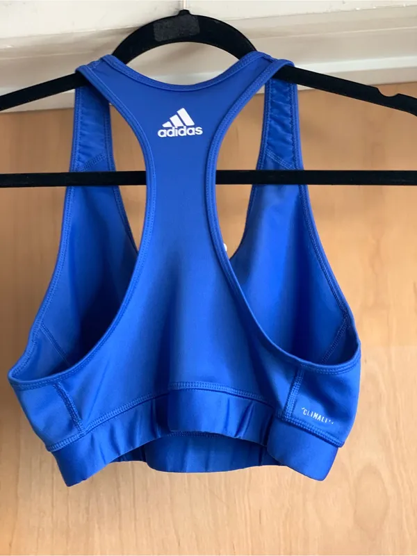 Adidas Blue Logo Athlet Crop Top Size-Medium Gym Core - Image 3