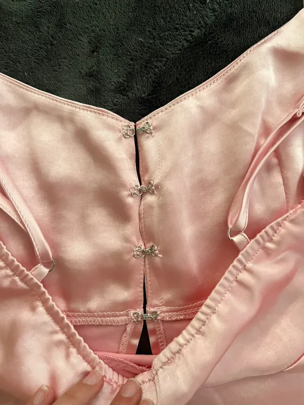 Motel Rocks Pink Silk Tank Top - Image 4
