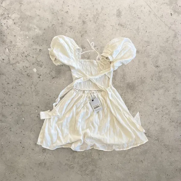 princess polly white mini flowy boho dress - Image 2