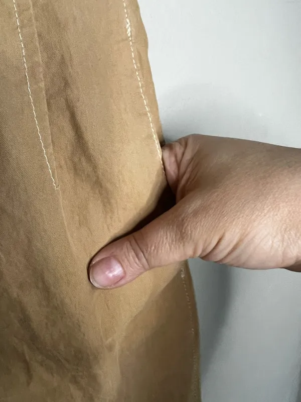 Zara TRF Super Wide Leg‎ High Rise Crop Tan Boho Trouser Pants - Image 5
