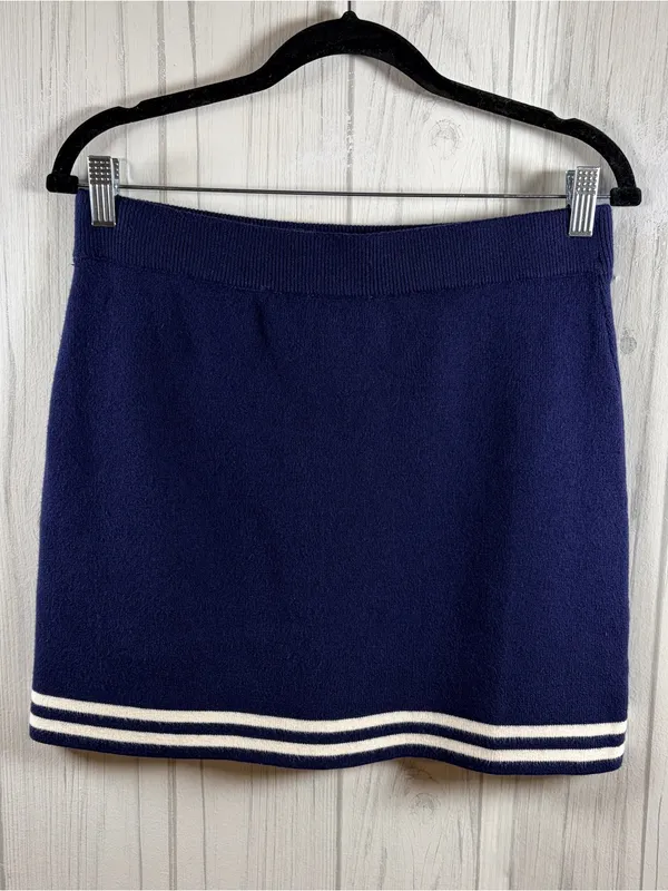 PINK‎ ROSE NWOT Navy Blue Knit Mini Skirt, Large - Image 4