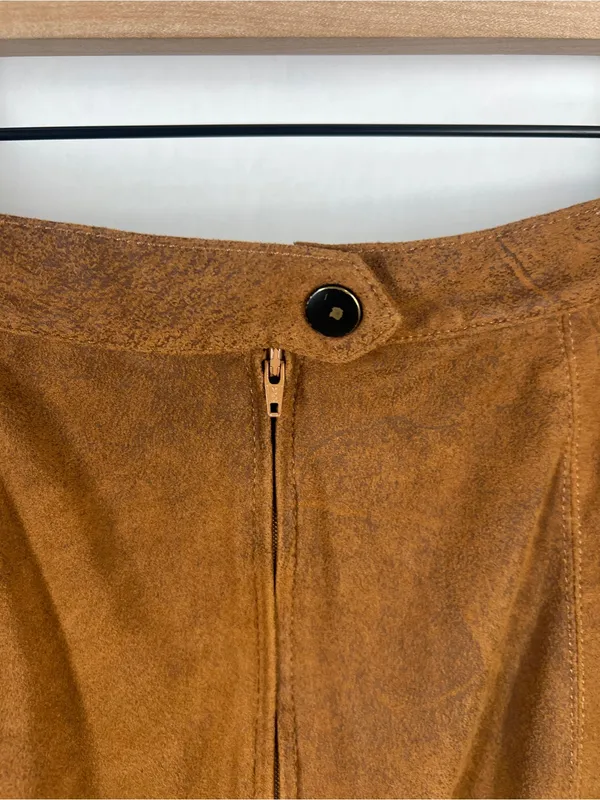 Free People Rumi Ruched Mini Skirt — Chestnut Brown - Image 5
