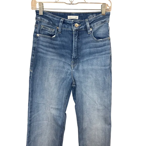 Good American Good True Straight Jeans Super High Rise Blue Indigo1243 Size 2/26 - Image 3