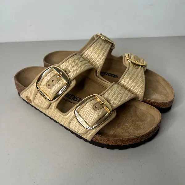 Birkenstock Arizona Raffia Big Buckle Size 40 - Image 2