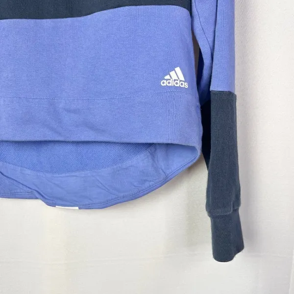 Adidas Sport 2 Street Blue Mock Neck Pullover‎ Sweatshirt S - Image 6