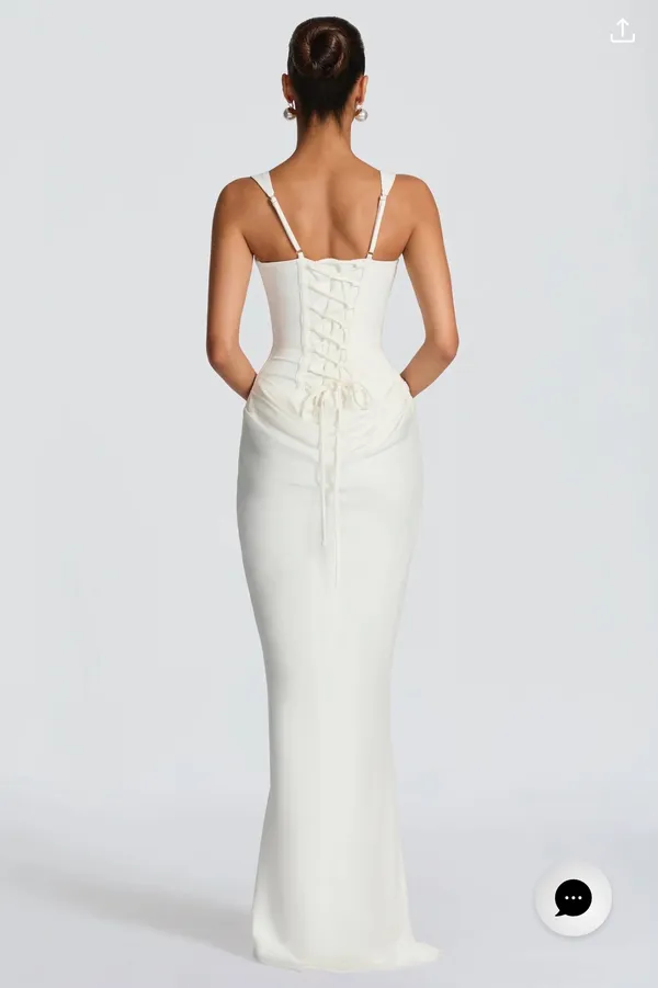 Babyboo Cornelia White Maxi Dress - Image 4