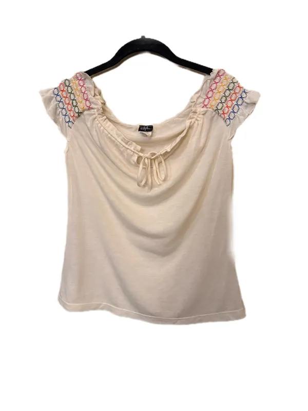 Y2K Vintage Off Shoulders Bohemian Mexican Embroidered Blouse - Image 2