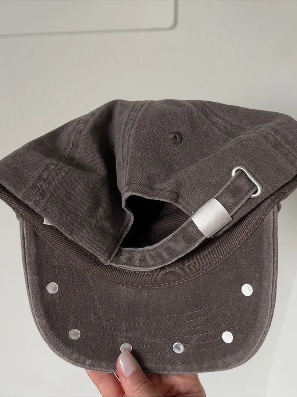 Free People + Understated Leather Stud It Baseball Hat Cap Chocolate Brown NWT - Image 5