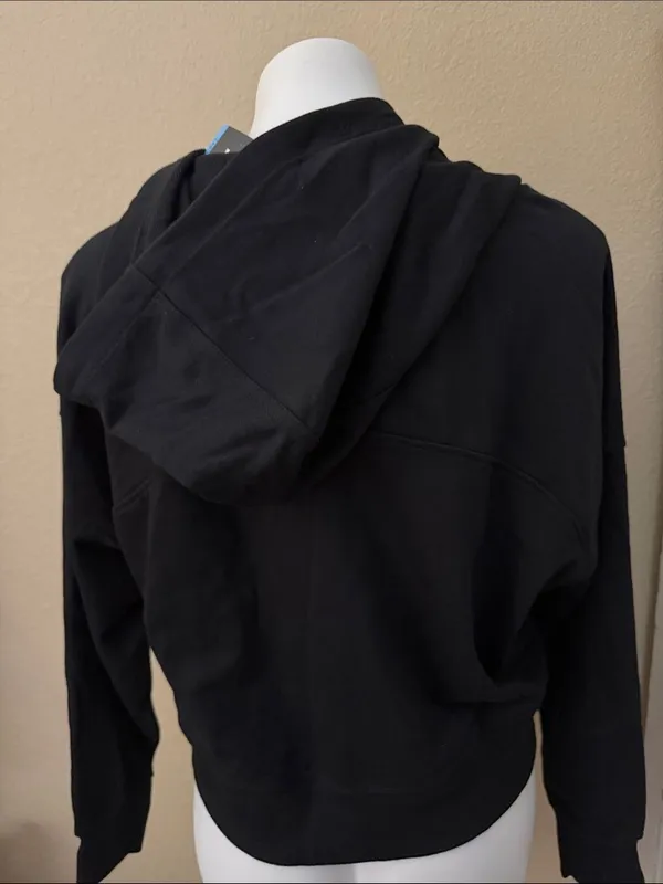 DKNY Black Zip Hoodie with Drawstring - Image 5